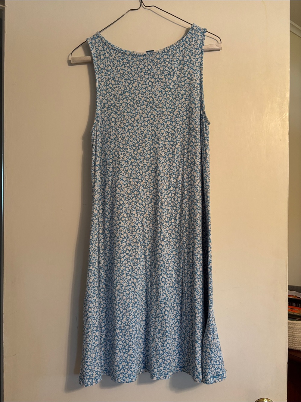 Old Navy Light Blue Floral Tank Dress